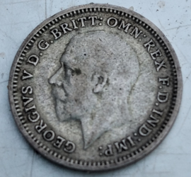 George V - Threepence -  Engeland - 1933 - zilver