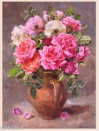 Roses in a stoneware