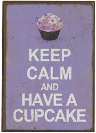Koelkastmagneet Keep Calm and have a cupcake