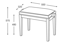 Pianobank matte uitvoering