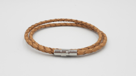 Rond gevlochten wikkel armband