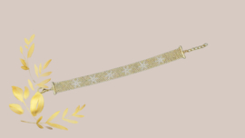 Shiny gold snowflake