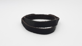 Vacht leren wikkel armband