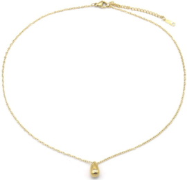 Gouden ketting met een drop