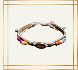 Surf en shine armband zilver met schelp