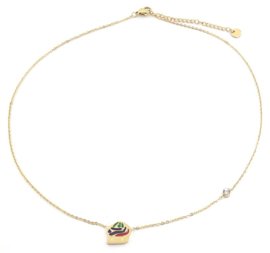 Gouden Cupcake ketting