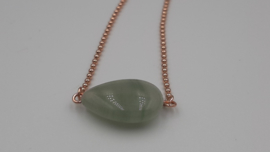 Armband met grijs, groen en wit gemêleerde steen