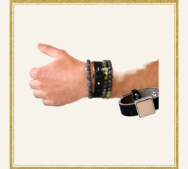 Cuoio armband donker bruin