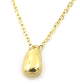 Gouden ketting met een drop
