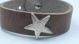 Leren armband met ster