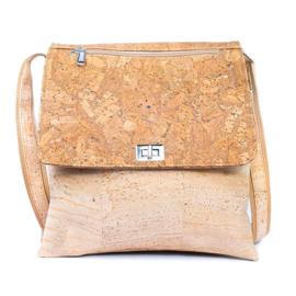 Chique dubbele kleur crossbodytas met panelen