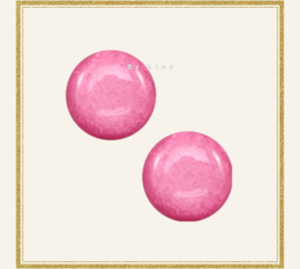 Cabochon Polaris Elements Mosso shiny Peonia pink