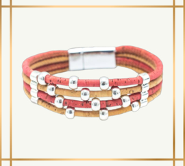 Roze/oranje  kurk armband voor mannen/vrouwen