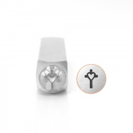 Tekst cabochon DQ metaal rond 12mm Rosé goud (nikkelvrij)
