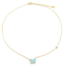 Gouden Butterfly ketting