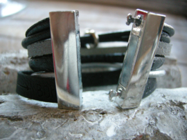 6 Lederen strengen armband