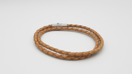Rond gevlochten wikkel armband