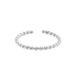 Zilveren ring met een twist