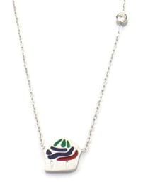 Zilveren Cupcake ketting