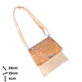 Chique dubbele kleur crossbodytas met panelen