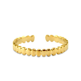 Stainless steel ring Goud