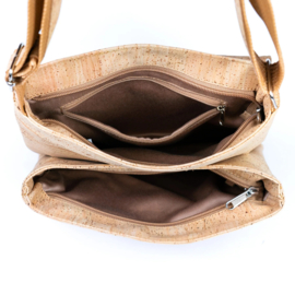 Chique dubbele kleur crossbodytas met panelen