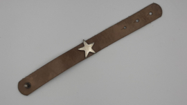 Leren armband met ster