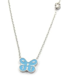 Zilveren Butterfly ketting