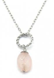 Rose Quartz zilver.