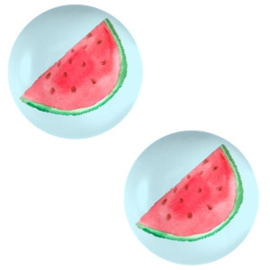 Cabochon basic 12mm Watermelon-sky blue