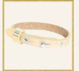 Cuoio armband holografisch champagne