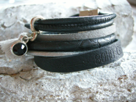 6 Lederen strengen armband