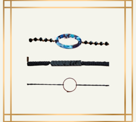 3 voor de prijs van 1 zwart/blauw