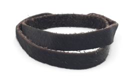 Vacht leren wikkel armband