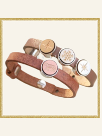 Cuoio armband licht cognac bruin