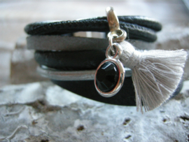 6 Lederen strengen armband