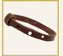 Cuoio armband donker bruin