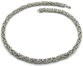 Zilveren twist schakel kettingen 10mm