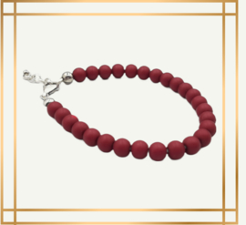 Aubergine kralen armband