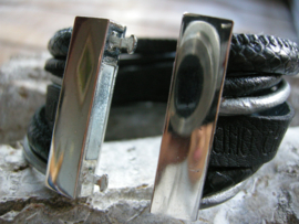 6 Lederen strengen armband