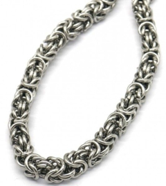 Zilveren twist schakel kettingen 10mm