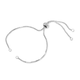 Initialen armband zilver kleur