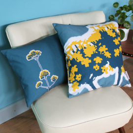 Kussen hoes Verbena Grande Blauw Geel