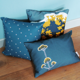 Kussenhoes Verbena Blauw Geel