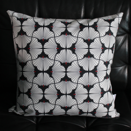 Kussen hoes Art Deco Shells Zwart Wit