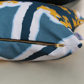 Kussen hoes Verbena Grande Blauw Geel