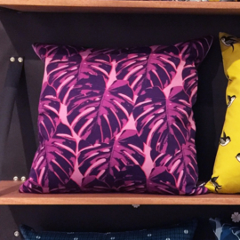 ECO Kussenhoes Monstera Purple