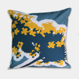 Kussen hoes Verbena Grande Blauw Geel