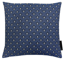 250 Pillow Jacquard Fan Blue gold 50x50