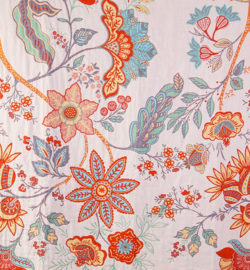 Plaid katoen bloemen 200x150